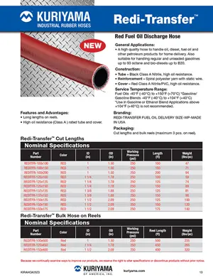 Redi Transfer Red Fuel Hose