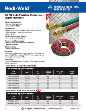 Redi-Weld Twinline hose