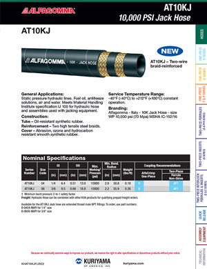 Hydraulic AT10KJ hose