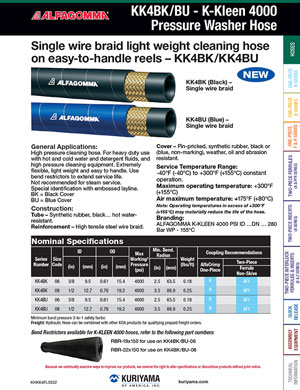 Hydraulic K-Kleen 4000 hose