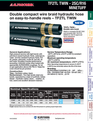 Hydraulic TF2TL Twin hose